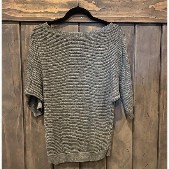 Express silver shimmer sweater top - Picture 2 of 3